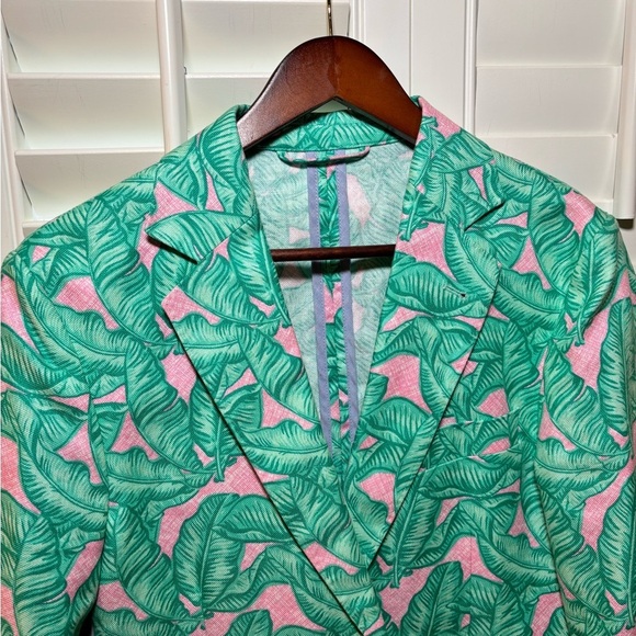 Vineyard Vines Banana Leaf Pink Blazer 38R - Picture 3 of 6